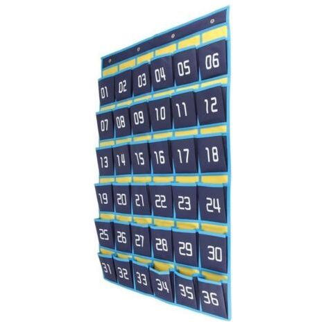 36 Pochettes NuméRotéEs Tableau TéLéPhone Portable Organisateur Suspendu Sac de Rangement Suspendu pour Calculatrice de Classe (1/4)