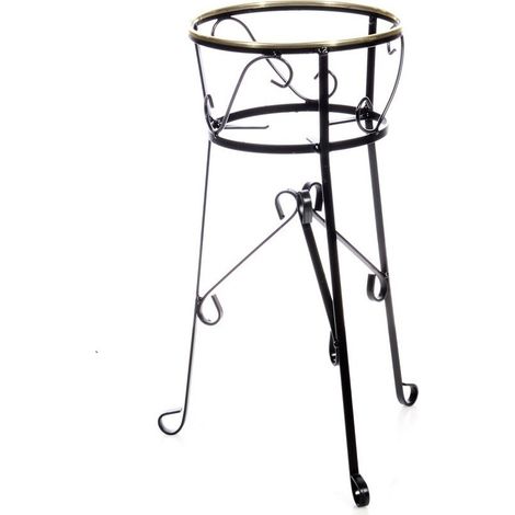 PORTA VASO FERRO BATTUTO H.45 D21 BORDO OTT.
