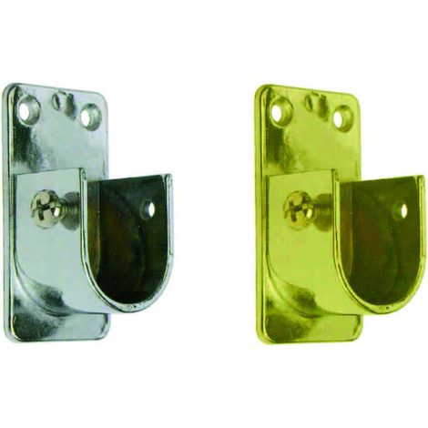 Reggitubo Laterale Ovale per Armadio 15x30 mm - Oro Lucido - 10 pz