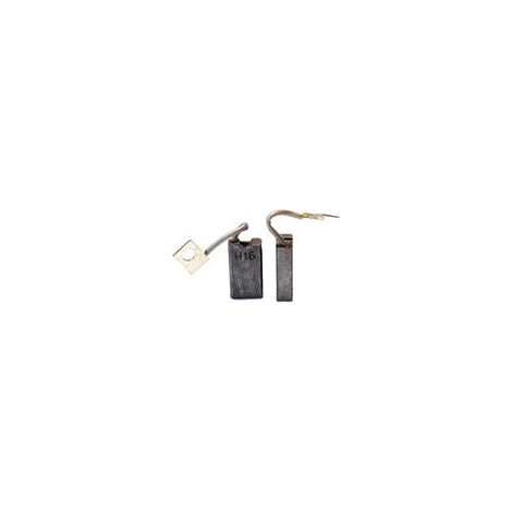 2 austauschbare Kohlen für Bosch. Maße: 6,35 x 12,5 x 22 mm.