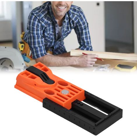 Outil magnétique pour le positionnement des trous de perçage de 9,5 mm dans le travail du bois, ouvre-trou angulaire et outil auxiliaire de positionnement. (1/5)