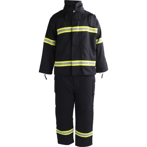 Feuerbeständiger 4-lagiger Wärmeisolierender Sicherheitsanzug mit Reflektierendem Streifen für Bessere Sichtbarkeit für Arbeiter, Marineblau (1/5)