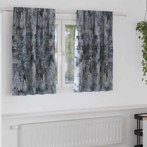 Samtvorhänge mit Vorhängen 2 pcs Silber Grau 140 x 140 cm Samt