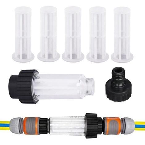Filtre Tuyau Arrosage,7 Pcs Filtre Pour Nettoyeur Filtre Tuyau Arrosage Avec Raccord D'eau 3/4",Pompe De Jardin,Filtre À Eau Po