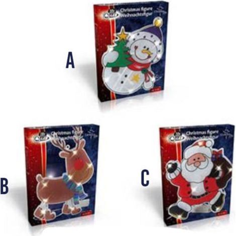 Personaggi 3D Natale Decorazioni Natalizie 22cm 10 LED Funzionamento a batterie (1/3)