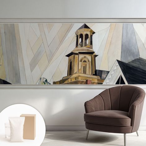 Papier peint décoratif avec colle pour salon, chambre à coucher et bureau – Design moderne et facile à poser Tour architecturale 250x104 cm (1/5)