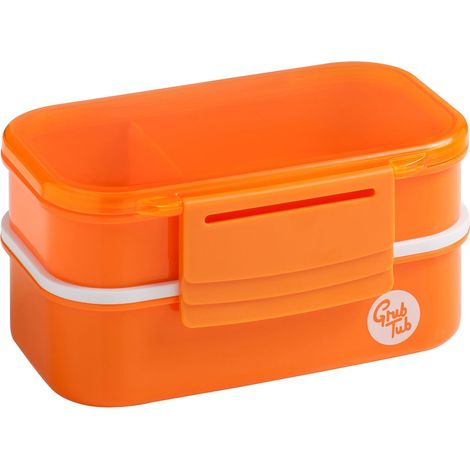 Interiors by Premier Organized Orange Lunch Box, Leak Proof Tiffin Box, Comfortable Packed Lunch Box, Portable Lunch Container (1/4)
