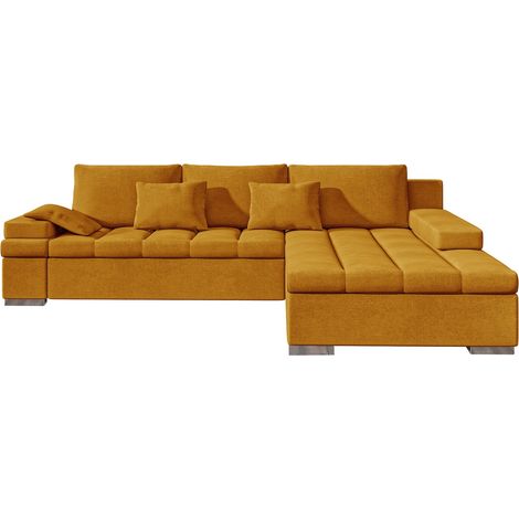 Sofá rinconero Comfivo Olivetum II, Wave 05, Función de descanso, Almacenaje, 310x175x83cm, 0