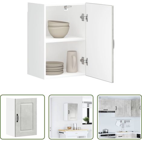 vidaXL Holzwerkstoff - Küchen-Hängeschrank Kalmar Betongrau Holzwerkstoff (1/5)