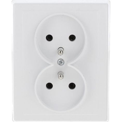 Enchufe doble Jowisz con o sin montaje en superficie, blanco GNt-6 Jw