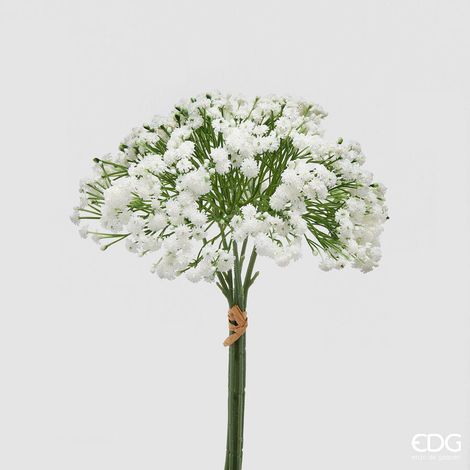 EDG Enzo De Gasperi Gypsophila Bouquet x7 Pianta Artificiale H 34 Cm D 18 Cm Bianco