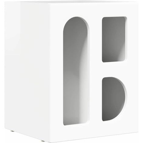 Maison Exclusive - Comodino Bianco Lucido 40 x 35 x 50 cm Legno multistrato