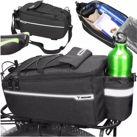 Sacoche Vélo - Isotherme 9 L - Fixation Porte-bagages - Bandes Réfléchissantes - Avec Bandoulière Réglable (1/5)