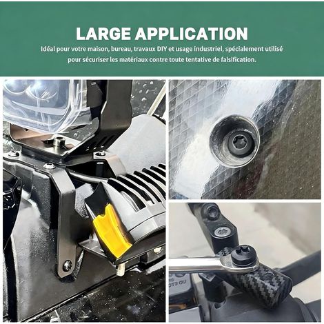 Lot de 10 Vis de Sécurité à Tête Plate Torx M2.5x6mm, Fixations de Sécurité en Acier Inoxydable à Entraînement Étoile pour Assemblage de Machines et Réparation d'Appareils Électroniques, Noir (1/5)