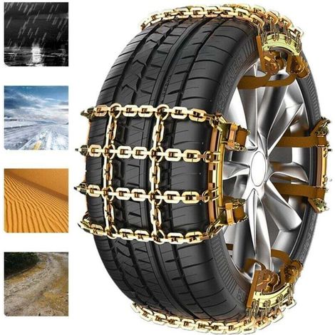 Chaîne à neige, Pneu de voiture Chaîne à neige SUV Véhicule Boue d'urgence en acier inoxydable Sangle antidérapante - 1pc 215-285mm (1/5)
