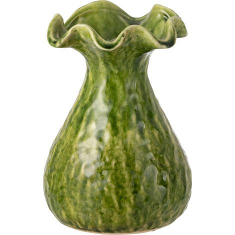 Vase irrégulier vert en poterie - vert (1/2)