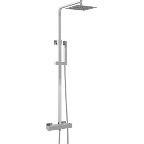 Hudson Reed Chrome Square Thermostatic Bar Valve Complete Shower Kit - A3531 (1/4)