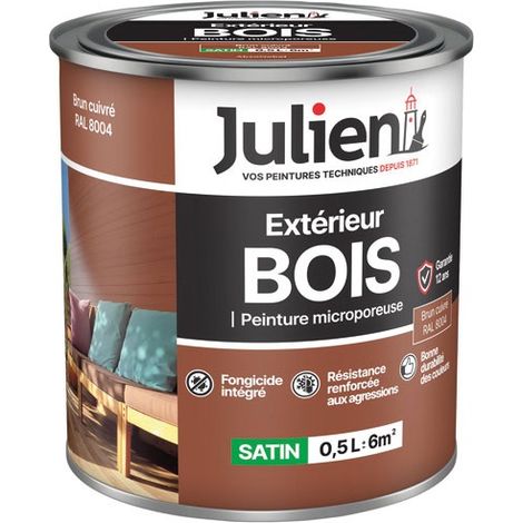 Julien Holz Mikroporöse Farbe Braun Kupfer 0,5l - Julien