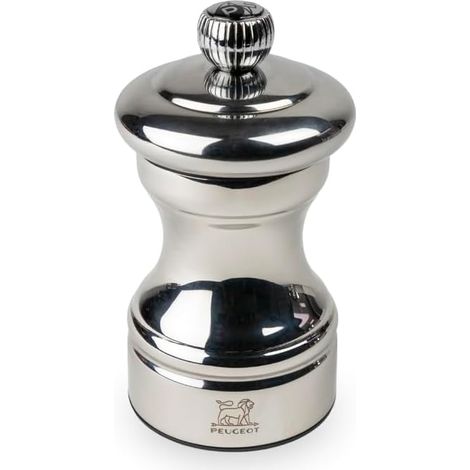 1 - Moulin à poivre - Acier inoxydable - Mécanisme acier - Réglage granulométrie - Cuisine professionnelle - Miroir - 10 cm (1/3)