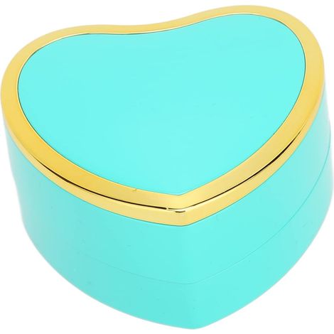 Heart-Shaped Box with LED Light, Elegant Jewelry Display, Gift Box for Engagement, Proposal, Anniversary, Romantic Surprise (BLUE) (1/5)