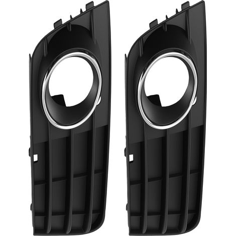 Pair Front Bumper Fog Lamp Grille Cover for Audi A4 B8 2009-2012 8KD80768201C