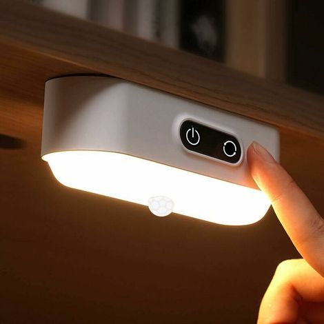 Magnetische LED-Schreibtischlampe mit Berührungssensor, dimmbar, 5 einstellbare Helligkeits- und Farbmodi, kabellose Lade-Nachtlampe zum Lesen, Arbeiten, für den Nachttisch, den Schrank