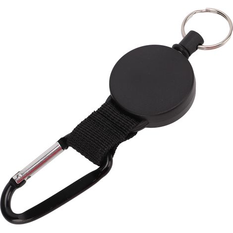Porte-clés rétractable Mousqueton robuste Porte-clés Lanière pour porte-clés Enrouleur de badge avec fil d'acier Type A (1/5)