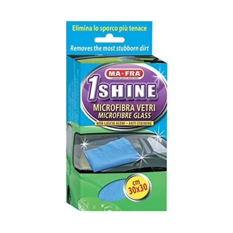 Ma-Fra PANNO 1SHINE VETRI 30X30CM BLU IN MICROFIBRA