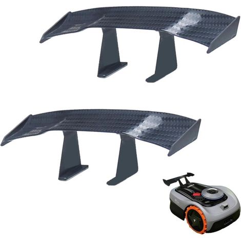 Lot de 2 ailerons arrière autocollants pour Worx M500 Plus, Navimow, Ecovacs Goat G1, Gardena, etc. Accessoires robot tondeuse (noir) Noir - (1/5)