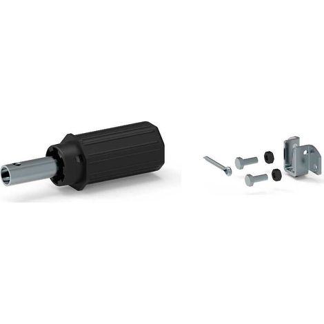 Slid'Up By Mantion – Embout d'axe pour tube octogonal 40 mm – Support inclus – Longueur 90 mm – Capacité 8 kg – Tube Ø16 mm (1/3)