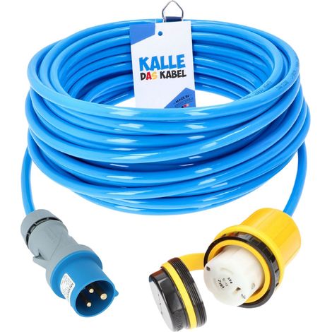 Kalle Landanschlusskabel CEE 230V 16A 2,5mm² Marinco 32A Extreme Blau IP44 5 Meter (1/4)