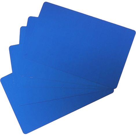 Lot de 50 cartes de visite en aluminium bleu, gravées au laser, résistantes à l'eau et à l'usure, pour entreprise. (1/5)