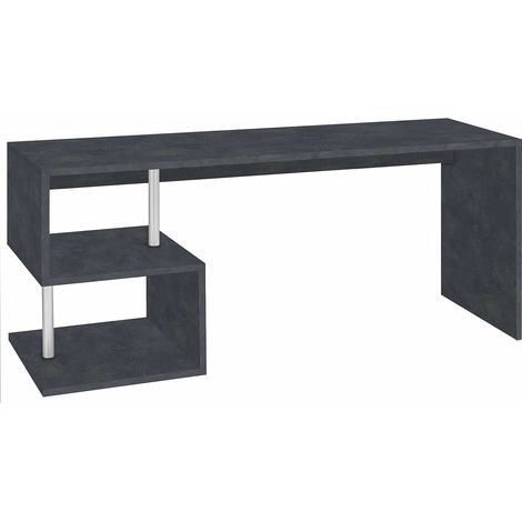 Scrivania con 2 Ripiani 180x60x77,5 cm Esse Ardesia (1/4)