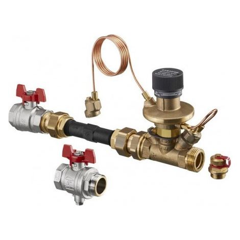 Kit de raccordement pour compteur de chaleur OV avec Hycocon DTZ, forme traversante DN 25