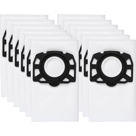 Lot de 12 Sacs de KFI 487 Filtre Sacs d'aspirateur accessoire pour Karcher MV4/WD4/KWD4/KNT4/WD5/MV5/KWD5/WD6/MV6/WD 4.200/WD 5.800/SE 5.100/SE 6.100,2.863-006.0 (1/5)