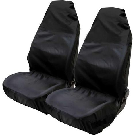 Protections universelles en nylon imperméable pour sièges avant de voiture 75 x 55 x 55 cm (Set of 2) Noir (1/5)