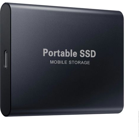 Beyamis Disque dur mobile SSD haute vitesse 8 To noir