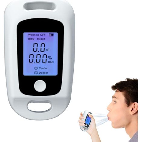 Etilometro personale - Tester per alcol portatile  Etilometro senza contatto per uso personale, test dell'etilometro a domicilio, ricaricabile tramite USB