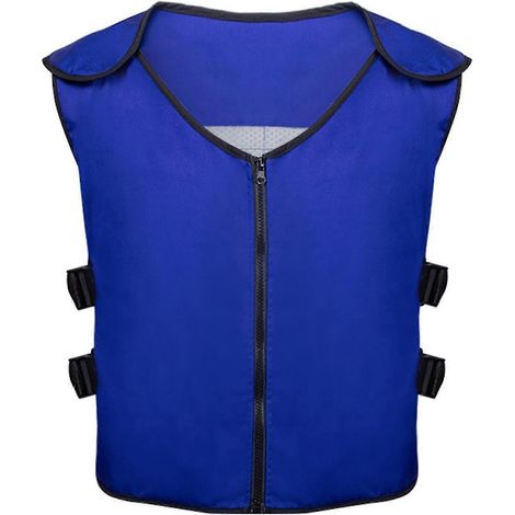 Gilet rafraîchissant d'été, gilet de glace pour soulager la chaleur avec 20 poches de glace pour le travail (1/5)