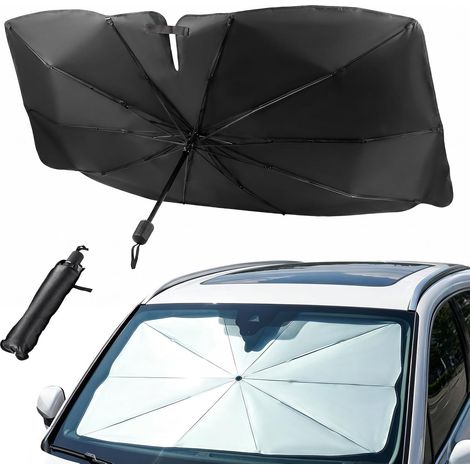 Parapluie Pare Soleil Voiture Pare Brise Avant, 140 80CM Parapluie Pare-Soleil De Boiture Pliable Portable, Pare Brise Avant De Voiture (1/5)