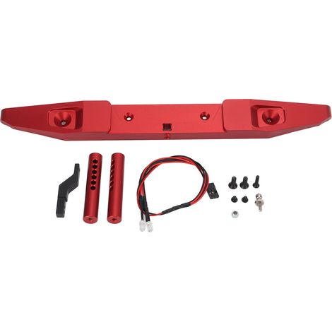 Heckstoßstange aus Aluminiumlegierung für Axial SCX6 1/6 ferngesteuertes Fahrzeug, Ersatzteile und Zubehör für die Heckmontage, rote Farbe. (1/5)
