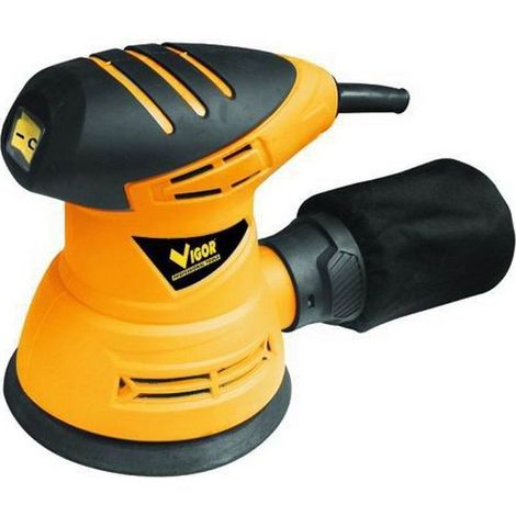 Vigor VLP-125 Levigatrice Rotorbitale Palmare 240 W 125 mm Velocita' Variabile 12000 giri-min con Aspirazione (1/5)