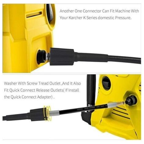 Tuyaux de remplacement pour nettoyeurs haute pression - Pistolets à eau haute pression - Tuyaux haute pression - Accessoires pour nettoyeurs haute pression - Filetage M22 - Raccord rapide - Connecteu (1/3)