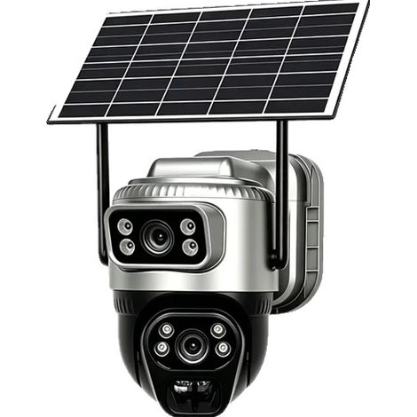 Cámara de seguridad, doble lente, visión nocturna, CCTV, 128 GB adicionales (1/2)