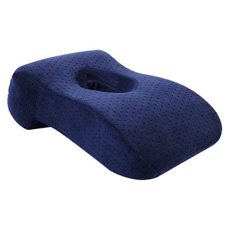 Nap Rest Nackenstützkissen mit langsamer Aufwärtsbewegung, schützt das Gesicht nach unten, entspannt den Nacken – Marineblau (1/4)