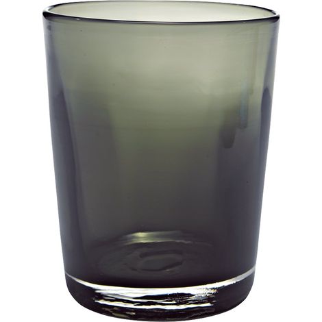 Zafferano Set 6 Bicchieri Bei in Vetro Soffiato a Mano Marrone, Design Artigianale Raffinato e Scintillante per una Tavola di Alta Qualità