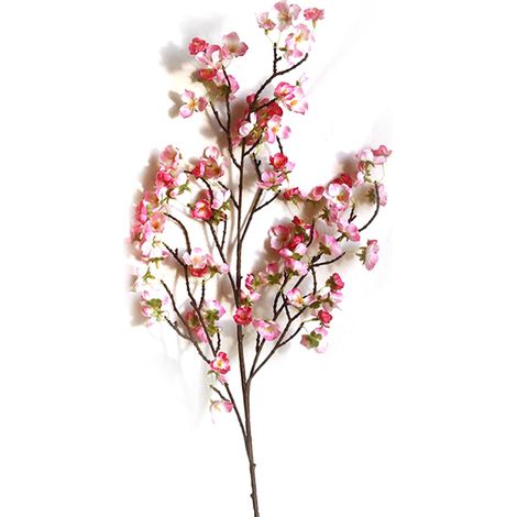 Fleurs de cerisier artificielles, 4 branches décoratives réalistes, 97 cm, rose foncé (1/5)
