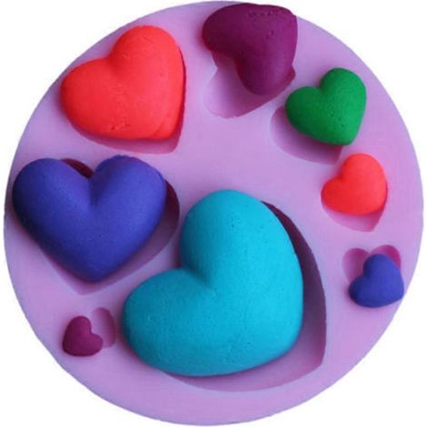 Moule à gâteau en forme de cœur 3D, moule à sucre, moule en silicone, ustensiles de pâtisserie, emporte-pièces pour fondant, moule à cadeau pour invités de mariage (1/2)