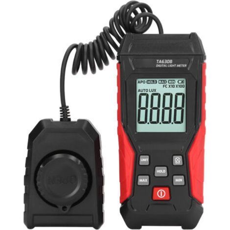 Misuratore di illuminamento digitale da 200.000 LX, misuratore di luce ad alta precisione, tester di illuminamento con spegnimento automatico. (1/5)