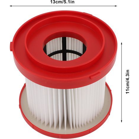 Ersatzfilter für Milwaukee 49-90-1900 Staubsauger – ABS, 13 x 13 x 11 cm, waschbar (1/4)